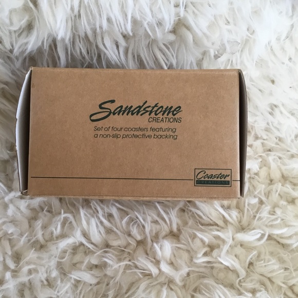 New in Box ~SANDSTONE ABSORBENT COASTERS~ - Picture 3 of 5